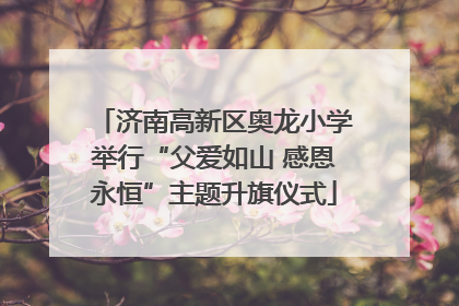 济南高新区奥龙小学举行“父爱如山 感恩永恒”主题升旗仪式