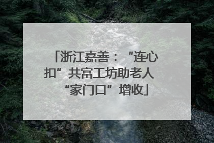 浙江嘉善：“连心扣”共富工坊助老人“家门口”增收