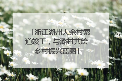 浙江湖州大余村索道竣工，与潞村共绘乡村振兴蓝图