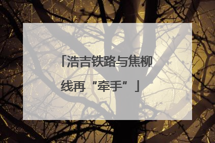 浩吉铁路与焦柳线再“牵手”