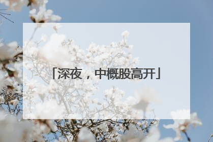 深夜，中概股高开