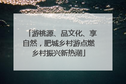 游桃源、品文化、享自然，肥城乡村游点燃乡村振兴新热潮