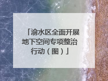 渝水区全面开展地下空间专项整治行动（图）
