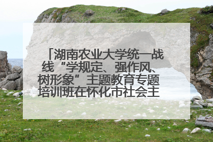 湖南农业大学统一战线“学规定、强作风、树形象”主题教育专题培训班在怀化市社会主义学院举办