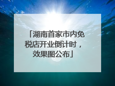 湖南首家市内免税店开业倒计时，效果图公布