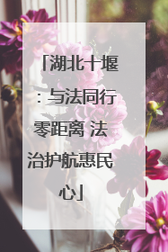 湖北十堰：与法同行零距离 法治护航惠民心