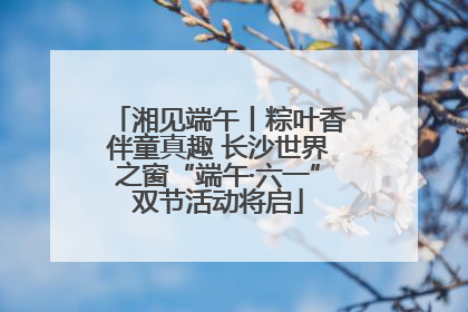 湘见端午丨粽叶香伴童真趣 长沙世界之窗“端午·六一”双节活动将启