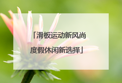 滑板运动新风尚 度假休闲新选择