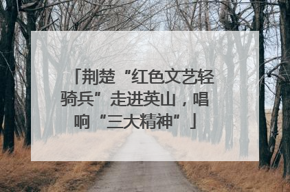 荆楚“红色文艺轻骑兵”走进英山，唱响“三大精神”