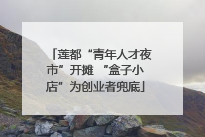 莲都“青年人才夜市”开摊 “盒子小店”为创业者兜底