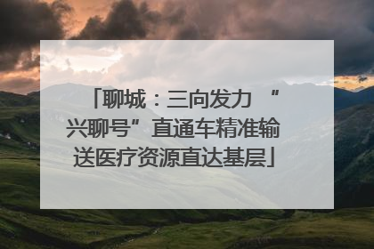 聊城：三向发力 “兴聊号”直通车精准输送医疗资源直达基层