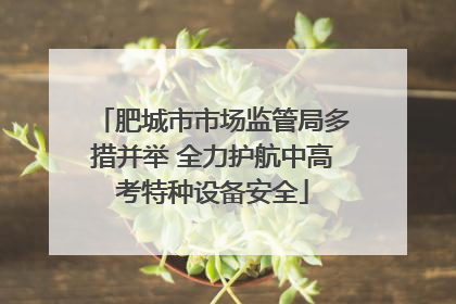 肥城市市场监管局多措并举 全力护航中高考特种设备安全