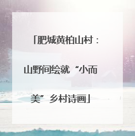 肥城黄柏山村：山野间绘就“小而美”乡村诗画