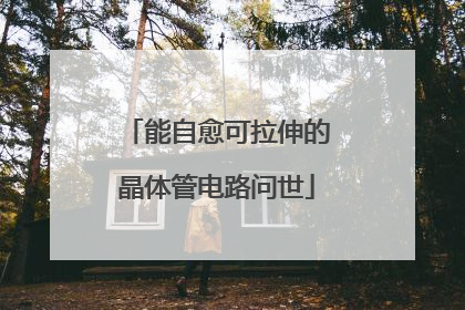 能自愈可拉伸的晶体管电路问世