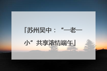 苏州吴中：“一老一小”共享浓情端午