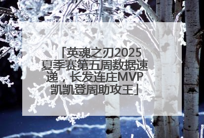 英魂之刃2025夏季赛第五周数据速递，长发连庄MVP凯凯登周助攻王