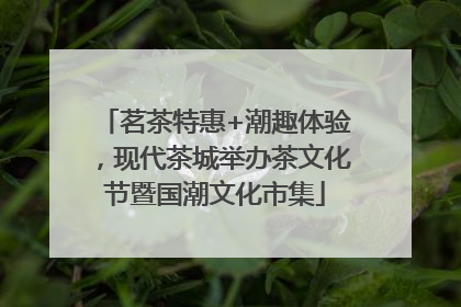 茗茶特惠+潮趣体验，现代茶城举办茶文化节暨国潮文化市集