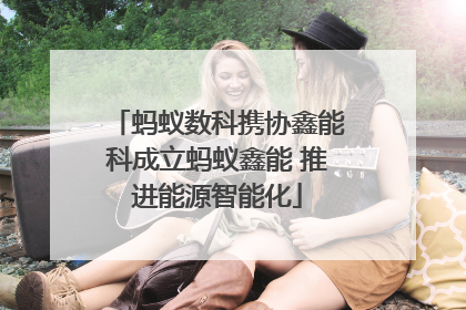 蚂蚁数科携协鑫能科成立蚂蚁鑫能 推进能源智能化
