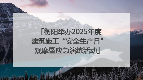 衡阳举办2025年度建筑施工“安全生产月”观摩暨应急演练活动