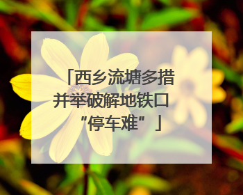 西乡流塘多措并举破解地铁口“停车难”