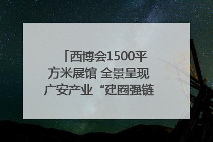 西博会1500平方米展馆 全景呈现广安产业“建圈强链”｜西博视界
