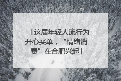 这届年轻人流行为开心买单，“情绪消费”在合肥兴起