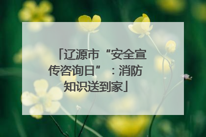 辽源市“安全宣传咨询日”：消防知识送到家