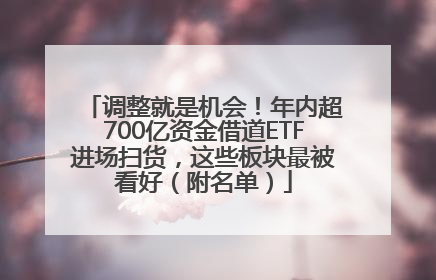 调整就是机会！年内超700亿资金借道ETF进场扫货，这些板块最被看好（附名单）