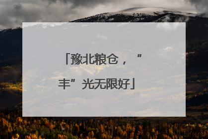 豫北粮仓，“丰”光无限好