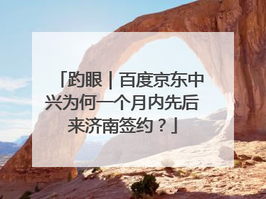 趵眼｜百度京东中兴为何一个月内先后来济南签约？