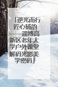 逆光而行 匠心捕韵——淄博高新区老年大学户外课堂解码光影美学密码