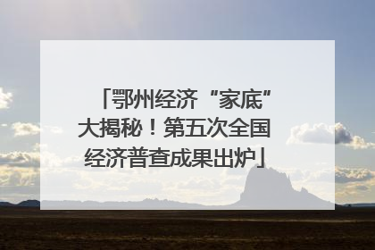 鄂州经济“家底”大揭秘！第五次全国经济普查成果出炉
