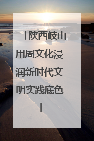 陕西岐山用周文化浸润新时代文明实践底色
