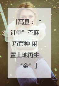 高县：“订单”苎麻巧套种 闲置土地再生“金”