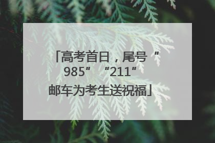 高考首日，尾号“985”“211”邮车为考生送祝福