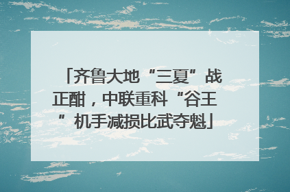 齐鲁大地“三夏”战正酣，中联重科“谷王”机手减损比武夺魁