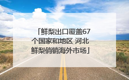 鲜梨出口覆盖67个国家和地区 河北鲜梨俏销海外市场