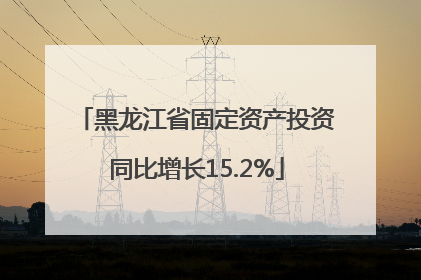 黑龙江省固定资产投资同比增长15.2%