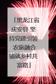 黑龙江省庆安县 坚持党建引领 农旅融合铺就乡村共富路