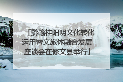 黔赣桂阳明文化转化运用暨文旅体融合发展座谈会在修文县举行