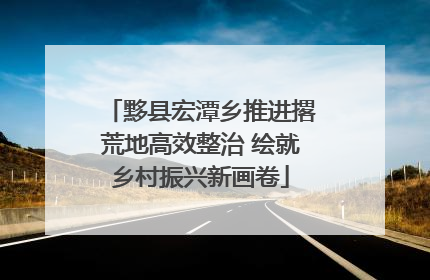 黟县宏潭乡推进撂荒地高效整治 绘就乡村振兴新画卷
