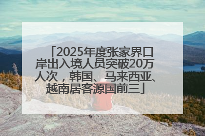 2025年度张家界口岸出入境人员突破20万人次，韩国、马来西亚、越南居客源国前三