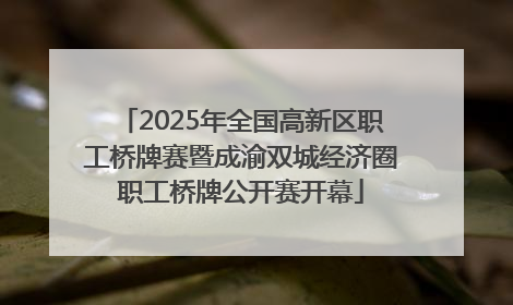 2025年全国高新区职工桥牌赛暨成渝双城经济圈职工桥牌公开赛开幕