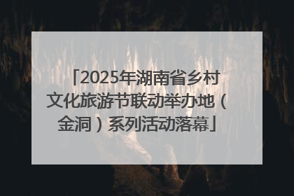 2025年湖南省乡村文化旅游节联动举办地（金洞）系列活动落幕