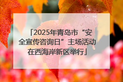 2025年青岛市“安全宣传咨询日”主场活动在西海岸新区举行