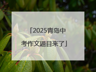 2025青岛中考作文题目来了