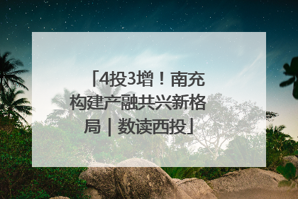 4投3增！南充构建产融共兴新格局｜数读西投