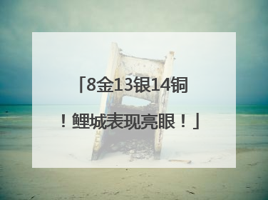 8金13银14铜！鲤城表现亮眼！