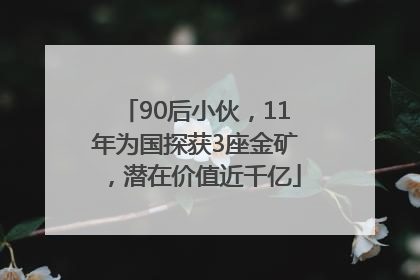 90后小伙，11年为国探获3座金矿，潜在价值近千亿