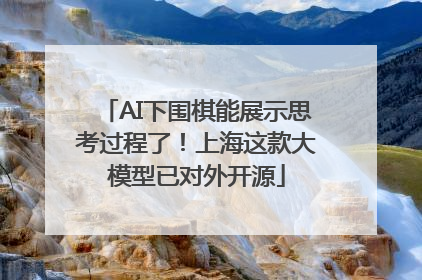 AI下围棋能展示思考过程了！上海这款大模型已对外开源